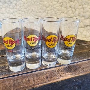 Set of 4 Hard Rock Cafe Shooter Shot Glasses